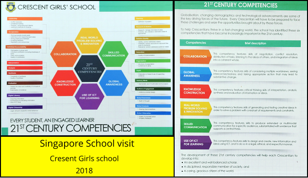 Singapore School visit Cresent Girls school 2018