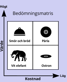 Kostnad Låg Högt Bedömningsmatris Värde