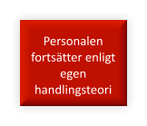 Personalen fortsätter enligt egen  handlingsteori